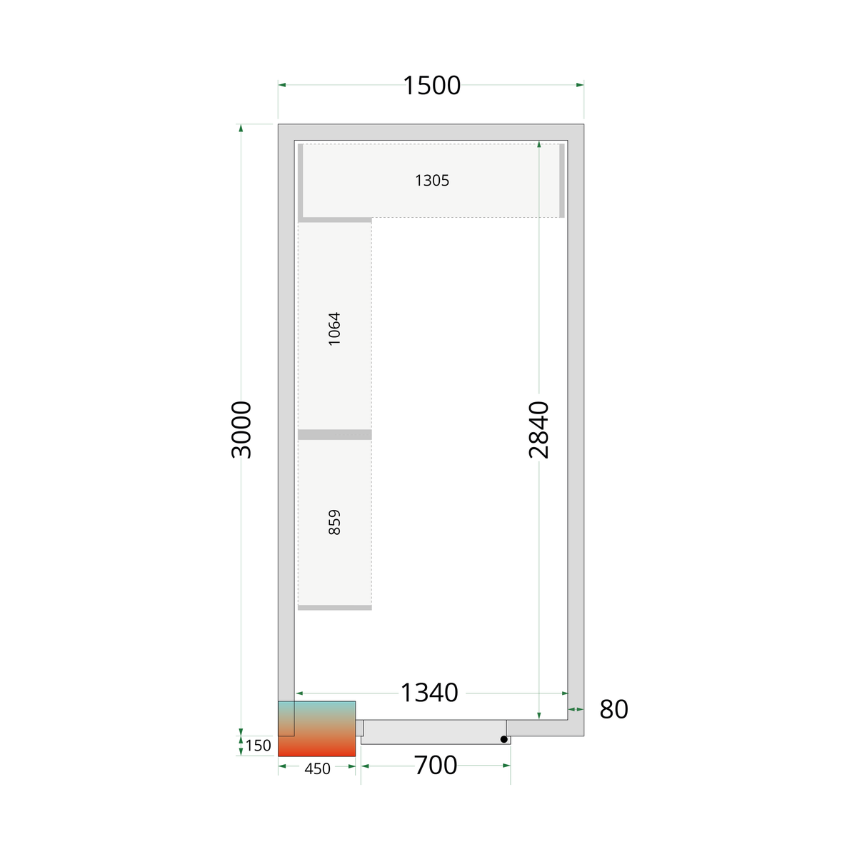 TEFCOLD Shelf Rack System Kit CRPF1530