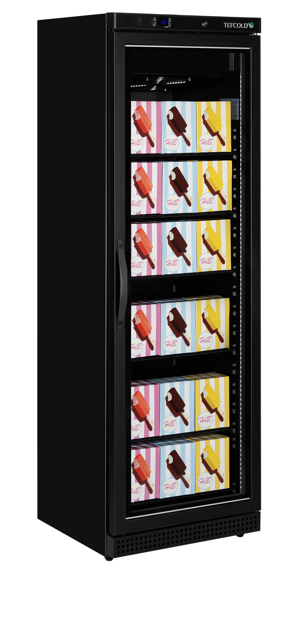 TEFCOLD UF400VGB Glass Door Display Freezer