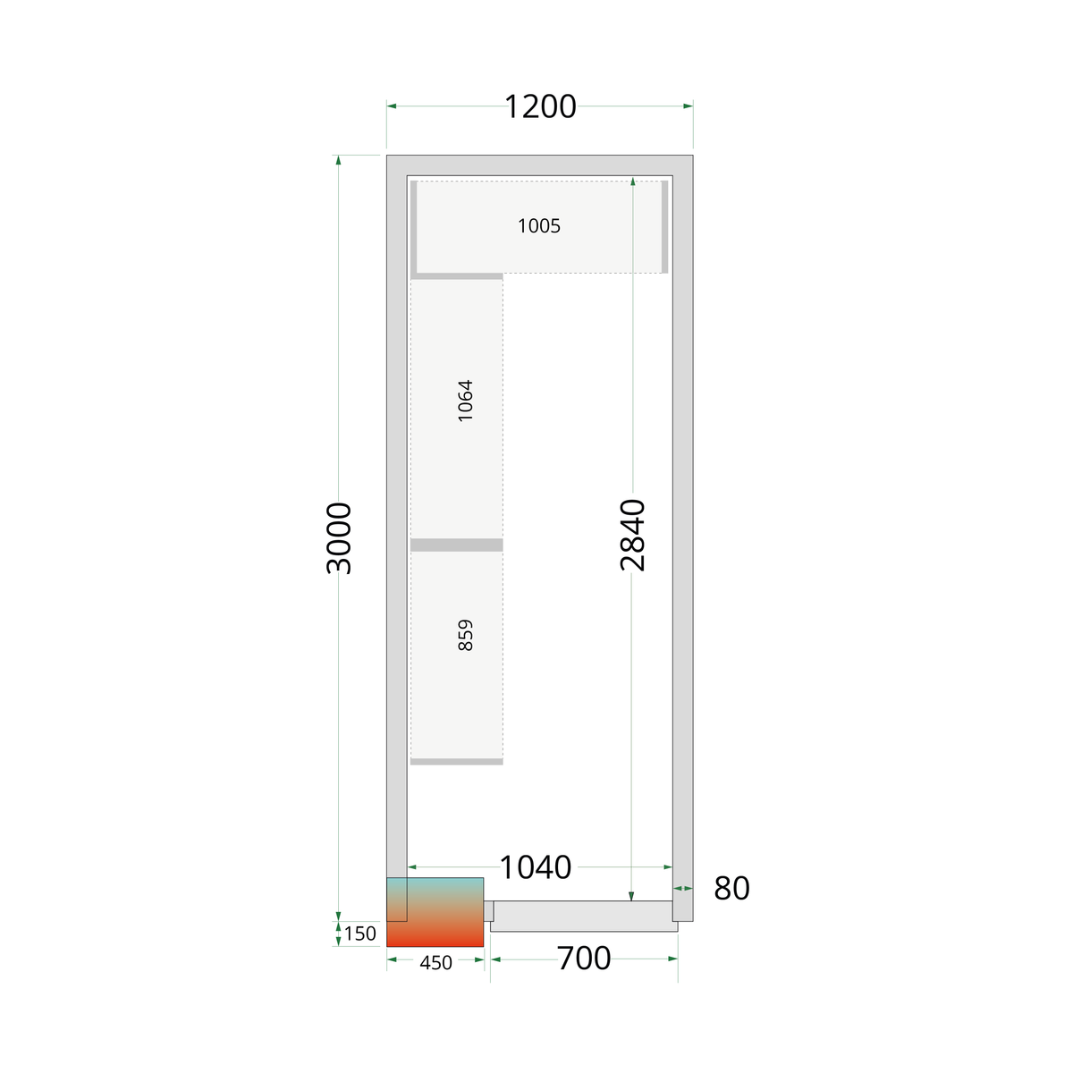 TEFCOLD Shelf Rack System Kit CRPF1230