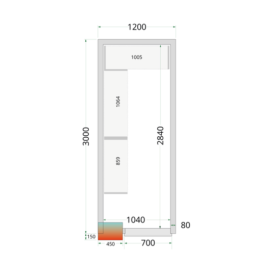 TEFCOLD Shelf Rack System Kit CRPF1230
