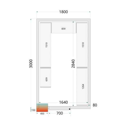 TEFCOLD Shelf Rack System Kit CRPF1830