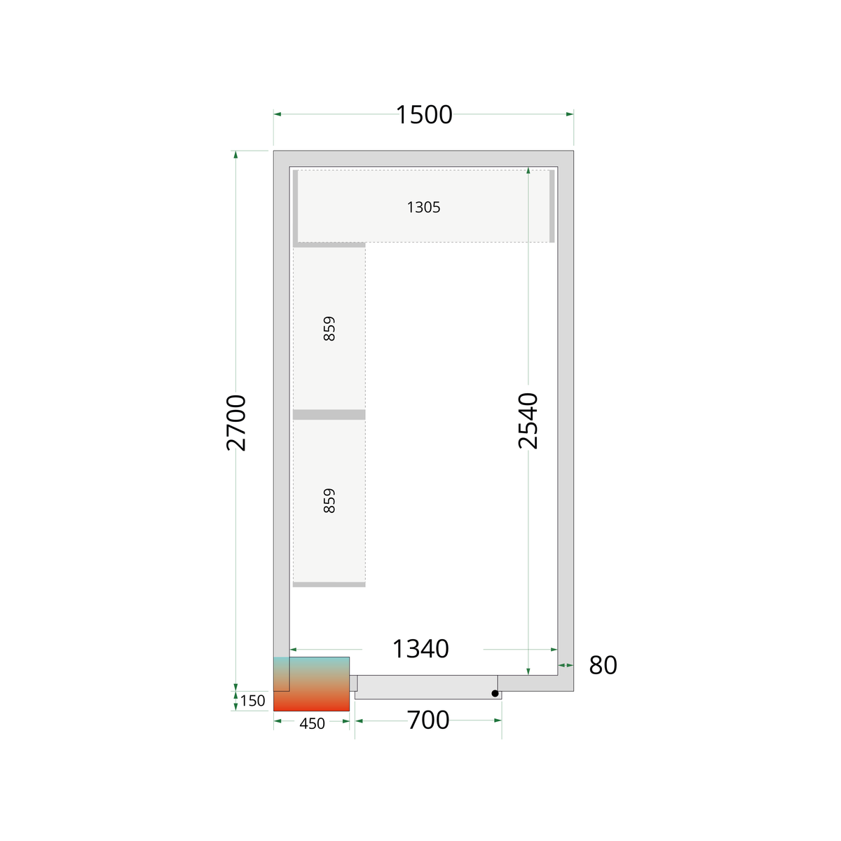 TEFCOLD Shelf Rack System Kit CRPF1527
