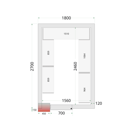 TEFCOLD Shelf Rack System Kit CRNF1827