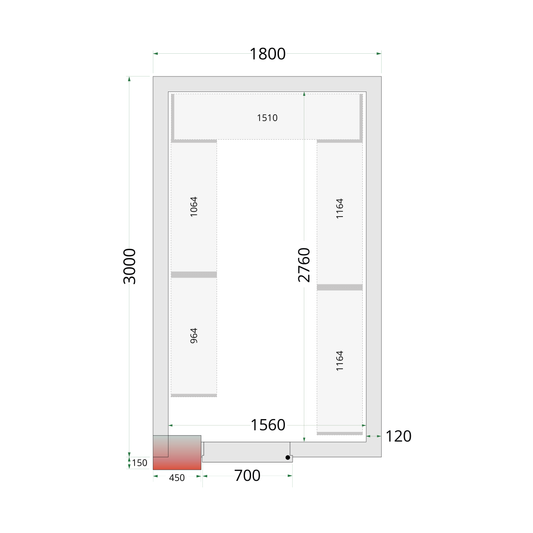 TEFCOLD Shelf Rack System Kit CRNF1830